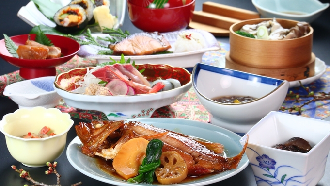 【12/31~1/3限定】新年は旬の新鮮魚介を能登島で味わう♪お正月特別料理でお祝い【2食付】